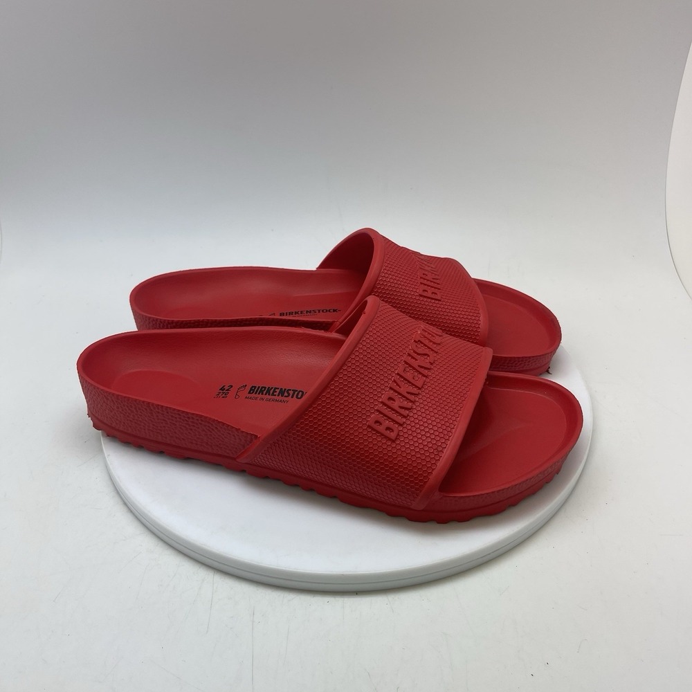 Birkenstock Sandals Men 9 EU 42 Barbados Essentials EVA Red Rubber Slides